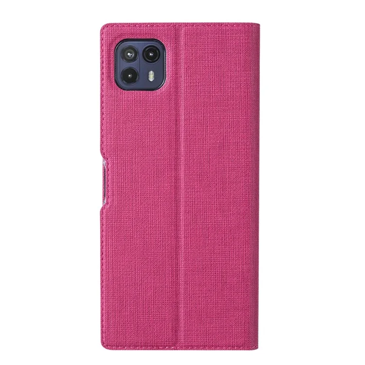 Vili DMX Series PU Leather Magnet Auto Closing Design Cover Shell Con Soporte Para Tarjetas Para Motorola Moto G50 5G - Rosa