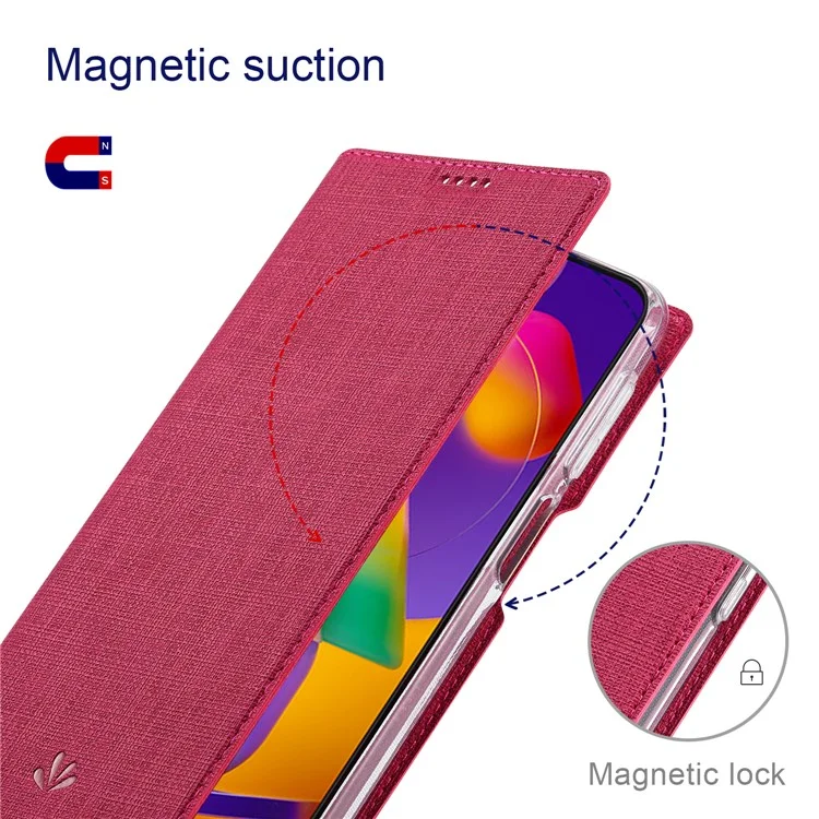 Vili DMX Series PU Leather Magnet Auto Closing Design Cover Shell Con Soporte Para Tarjetas Para Motorola Moto G50 5G - Rosa