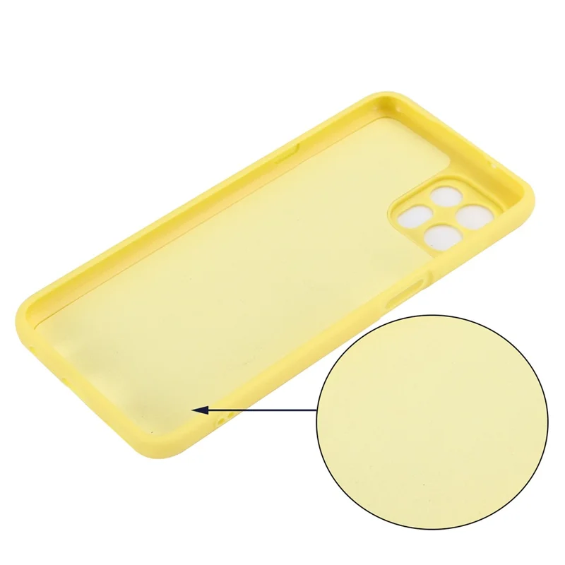 Precise Cutout Soft Liquid Silicone Anti-drop Phone Case Cover with Wrist Strap for Motorola Edge 20 Lite - Yellow