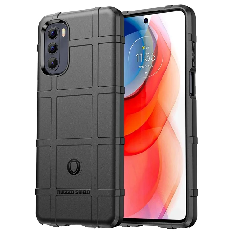 Para Motorola Moto G Stylus 4G (2022) Espessou a Capa de Grade Squael Grid Robda - Preto