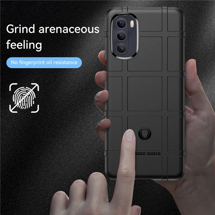 Para Motorola Moto G Stylus 4G (2022) Espessou a Capa de Grade Squael Grid Robda - Preto