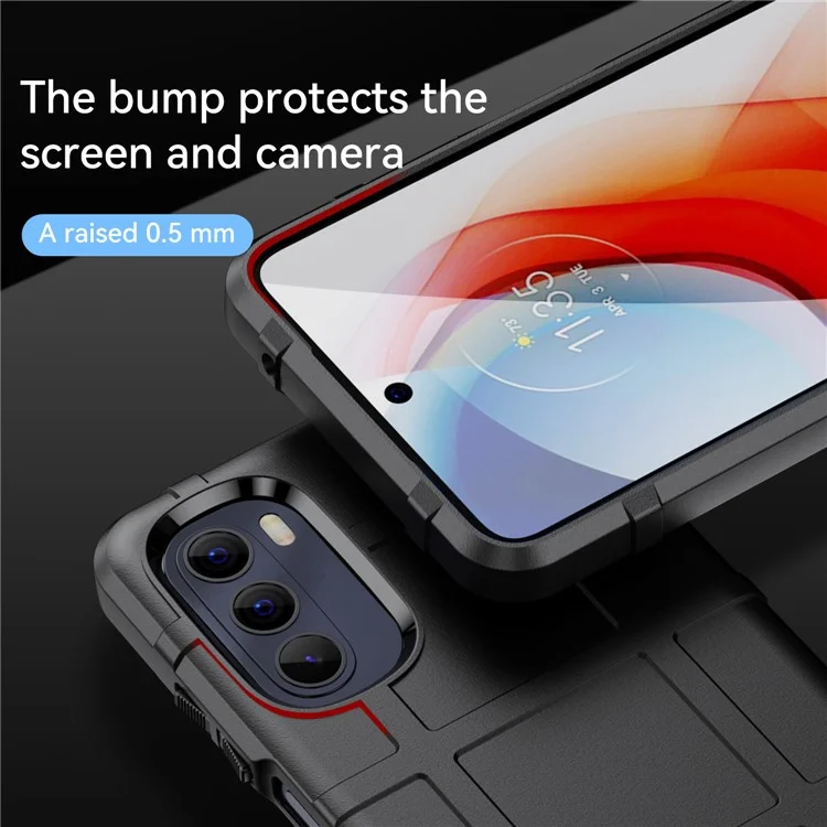 Para Motorola Moto G Stylus 4G (2022) Espessou a Capa de Grade Squael Grid Robda - Preto