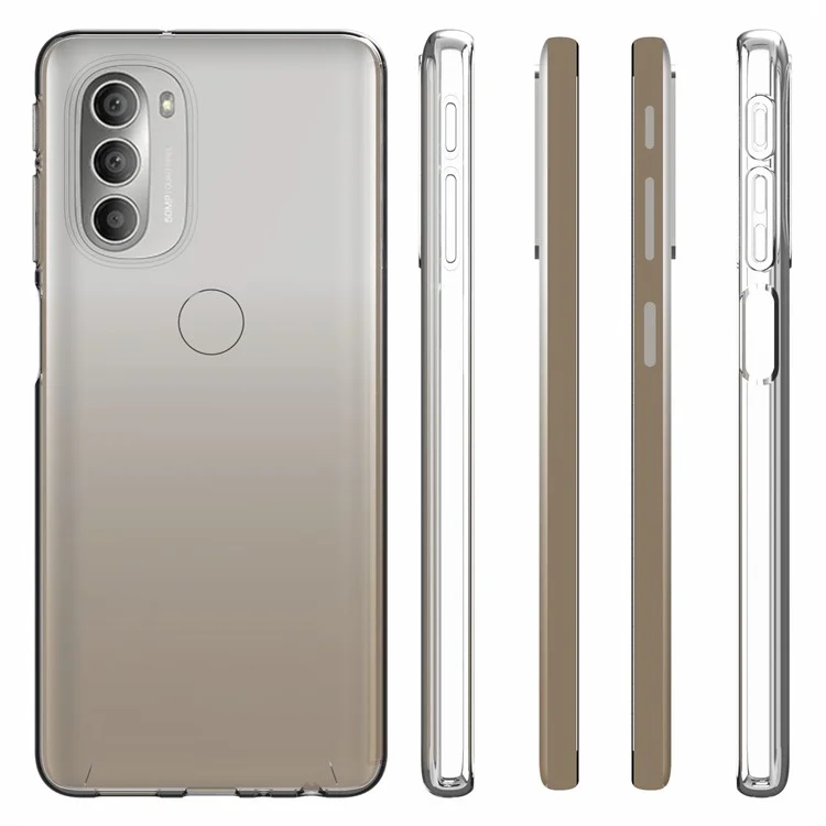 10 Stück / Packung HD Klare Innen Anti-Wasserflecken Weiche TPU Stoßfeste Schutzhülle für Motorola Moto G51 5G