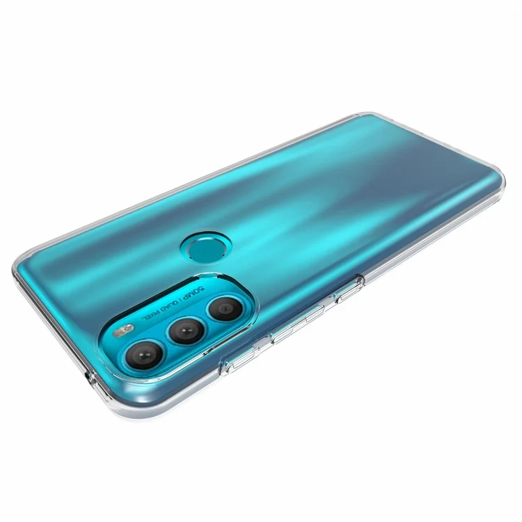 10 pièces/pack Crystal Clear Soft TPU Bumper Protective Phone Cover sans filigrane pour Motorola Moto G71 5G