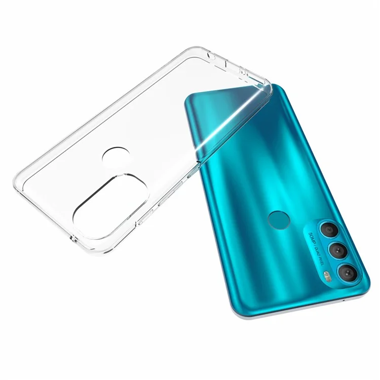 10 pièces/pack Crystal Clear Soft TPU Bumper Protective Phone Cover sans filigrane pour Motorola Moto G71 5G