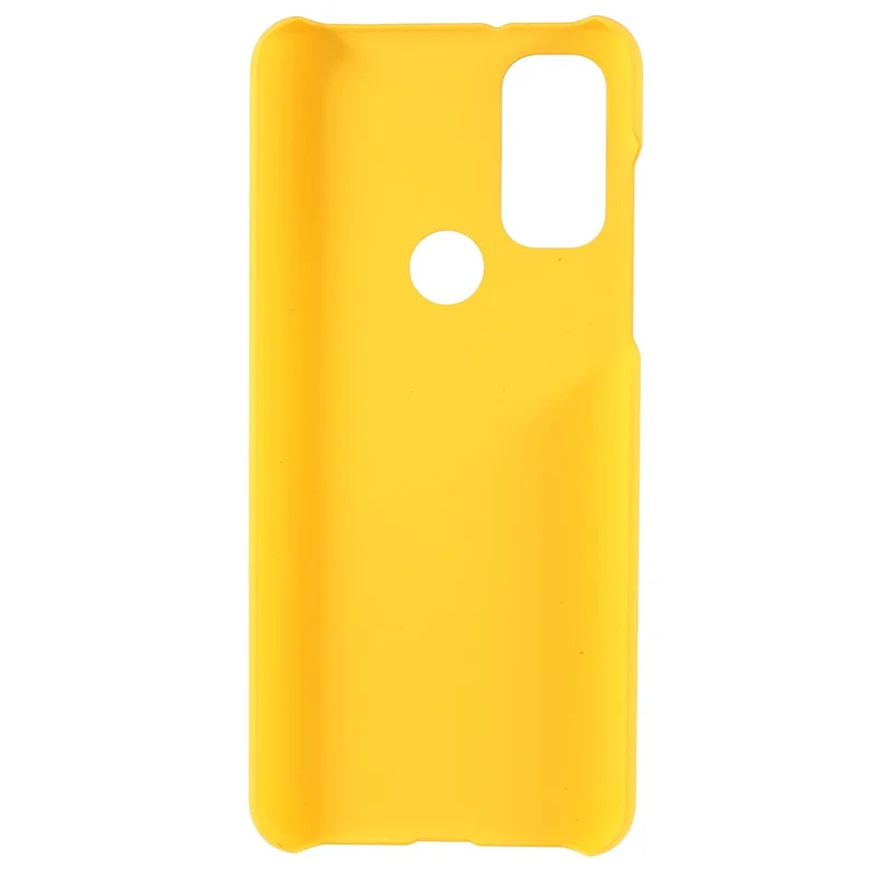 Phone Protection Covering Rubberized Hard PC Anti-Scratch Protective Phone Case for Motorola G Pure - Yellow