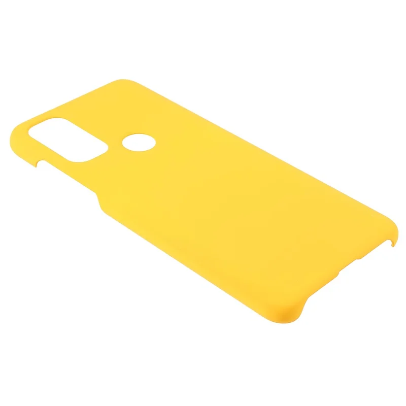 Phone Protection Covering Rubberized Hard PC Anti-Scratch Protective Phone Case for Motorola G Pure - Yellow