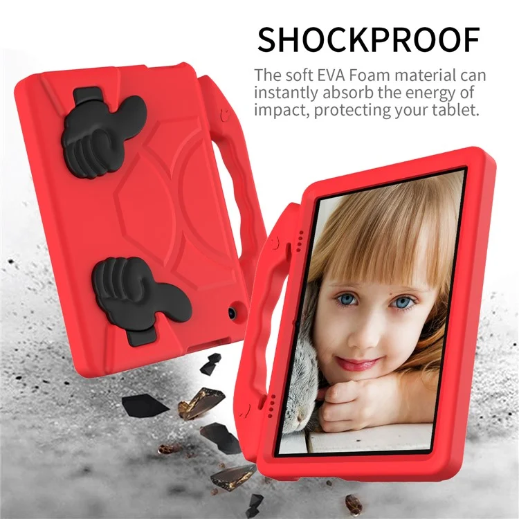 Maniglia Portatile Polopabile Phumby Kackstand Antiurto Antiurto Caso Per Tablet EVA Per Lenovo Tab M10 TB-X605F - Rosso