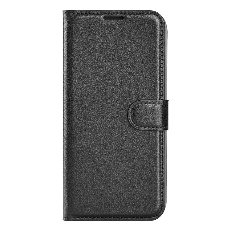 Gut geschützter Folio-Klapphülle mit Litchi-Textur PU-Leder beschichteter TPU-Handyhülle, Ständer, Brieftasche, schützende Handyhülle für Motorola Edge X30/X30 Pro/Edge 30 Pro/Edge Plus (2022)/Edge+ (2022) - Schwarz