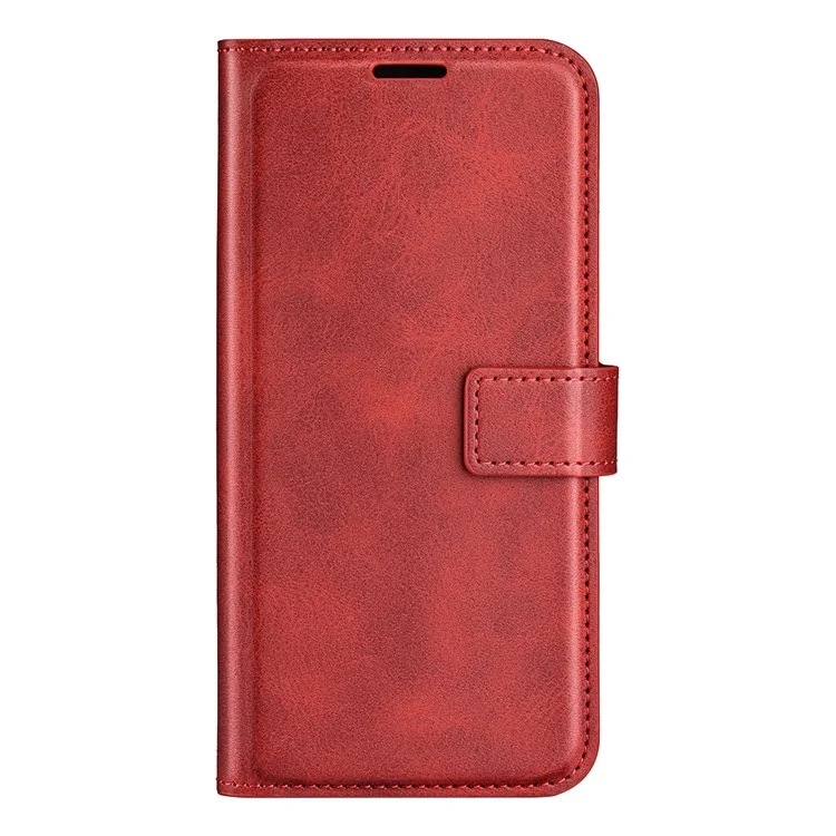 Magnetic Clasp Folio Flip PU Leather + Soft Inner TPU Phone Case Stand Wallet Shockproof Protective Cover for Motorola Edge X30/X30 Pro/Edge 30 Pro/Edge Plus (2022)/Edge+ (2022) - Red
