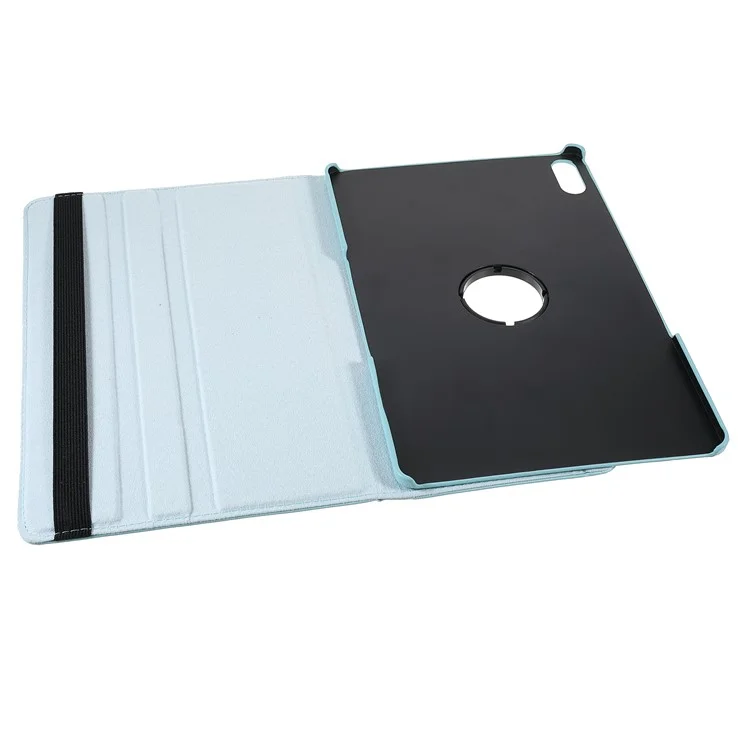 For Lenovo Tab P12 Pro  Case 360 Degree Rotary Stand Elastic Band Leather Tablet Cover - Baby Blue