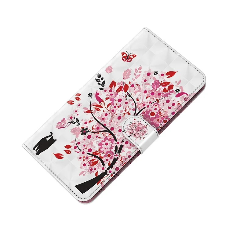 PU Leder Brieftasche Stand Telefon Hülle 3D Muster Druckschutzabdeckung Mit Riemen Für Motorola Moto G51 5G - Wunschbaum