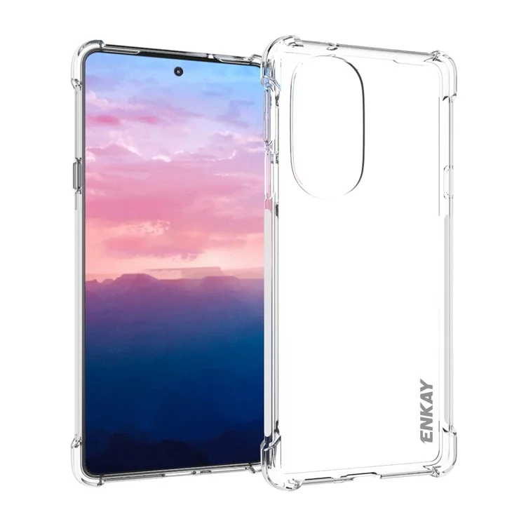 ENKAY HAT PRINCE Anti-slip Side Strip Well-protected Transparent TPU Phone Case Cover for Motorola Edge X30