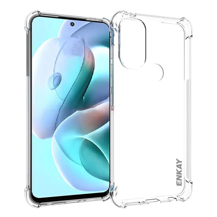 Enkay Hat Prince Crystal Clear Enhanced Four Corner la Couverture du Boîtier TPU TPU de Quatre Couvertures Pour Motorola Moto G71 5G