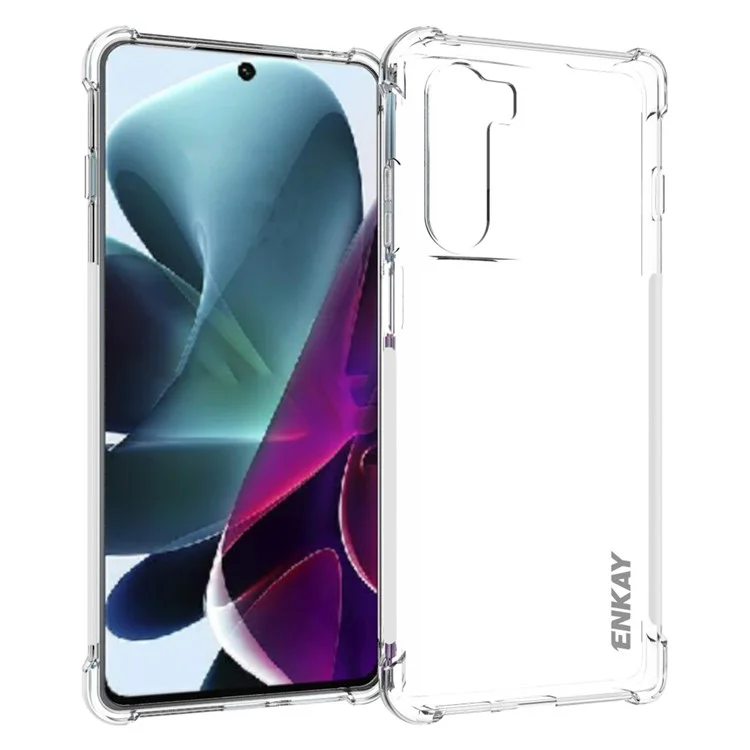ENKAY HAT PRINCE Anti Slip Strucca Latule Cridale Crovo Cuschioni Angolo TPU Coper Coperchio Per Motorola Edge S30/moto G200 5G