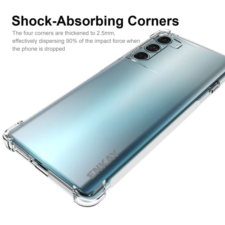 ENKAY HAT PRINCE Anti Slip Strucca Latule Cridale Crovo Cuschioni Angolo TPU Coper Coperchio Per Motorola Edge S30/moto G200 5G