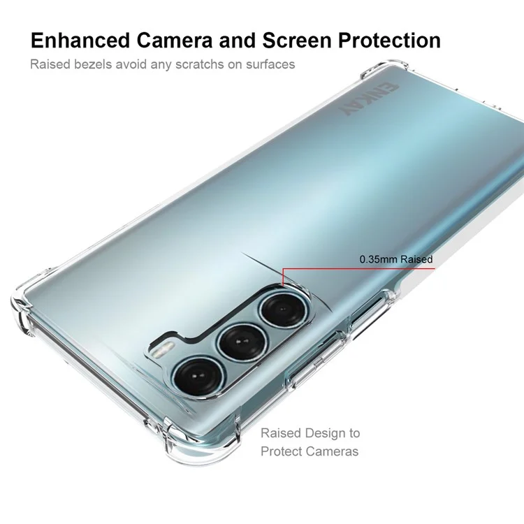ENKAY HAT PRINCE Anti Slip Strucca Latule Cridale Crovo Cuschioni Angolo TPU Coper Coperchio Per Motorola Edge S30/moto G200 5G