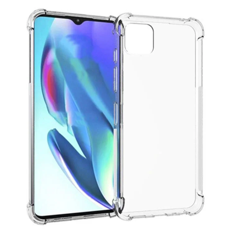 TPU Suave y Flexible TPU Transparente Servidor de Rayas Resistente a la Parte Posterior Para Motorola Moto G50 5G
