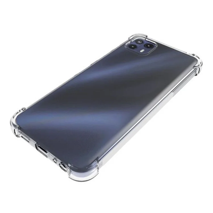 TPU Suave y Flexible TPU Transparente Servidor de Rayas Resistente a la Parte Posterior Para Motorola Moto G50 5G