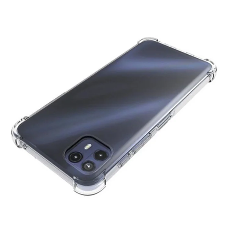TPU Suave y Flexible TPU Transparente Servidor de Rayas Resistente a la Parte Posterior Para Motorola Moto G50 5G