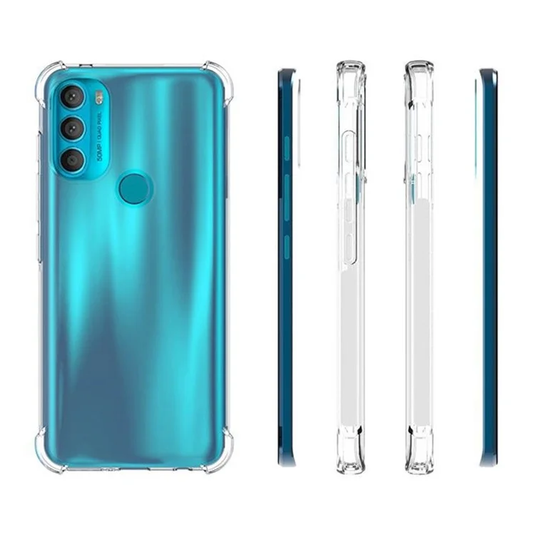 Drop Protection Reinforced Corners Clear Soft TPU Anti-Slip Phone Case for Motorola Moto G71 5G