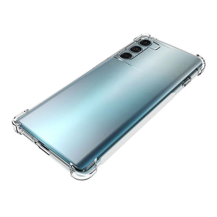 Custodia protettiva per telefono con assorbimento degli urti trasparente e antiscivolo in TPU per Motorola Moto G200 5G