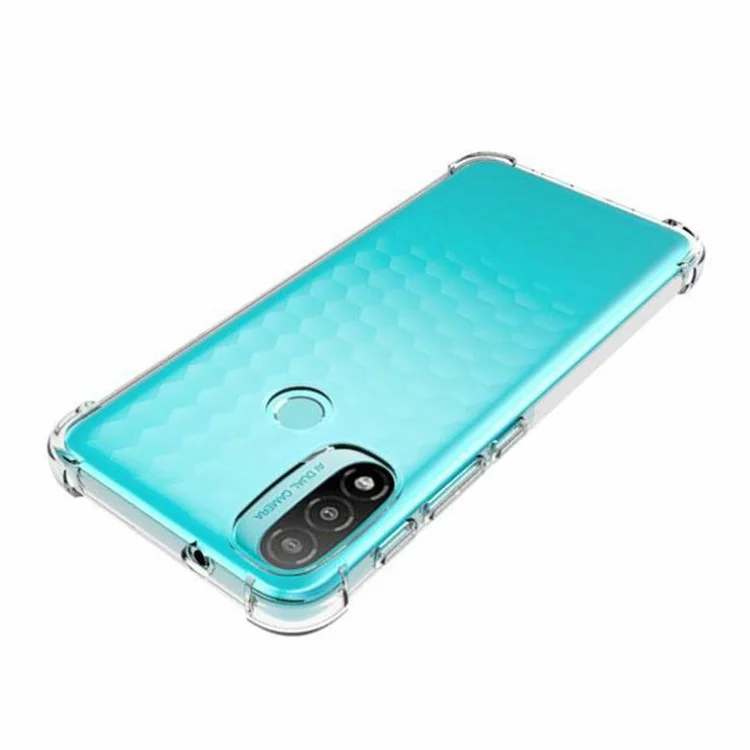 Crystal Clear Flexible TPU Non-Slip Grip Shockproof Anti-Scratch Protective Case for Motorola Moto E20 / E30 / E40