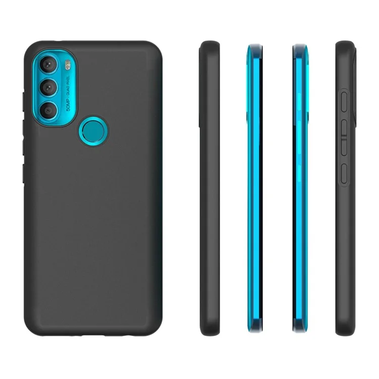 10Pcs/Pack Double-sided Matte Finish Soft TPU Protective Cover Mobile Phone Back Case for Motorola Moto G71 5G