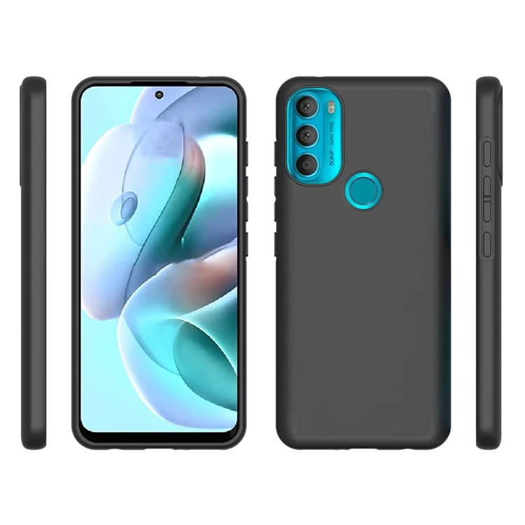 10Pcs/Pack Double-sided Matte Finish Soft TPU Protective Cover Mobile Phone Back Case for Motorola Moto G71 5G