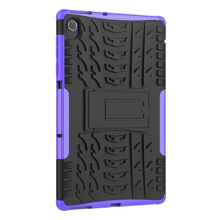 Housse de protection PC + TPU résistante aux rayures et à l'épreuve des chocs avec support intégré pour tablette Lenovo Tab K10 - Violet