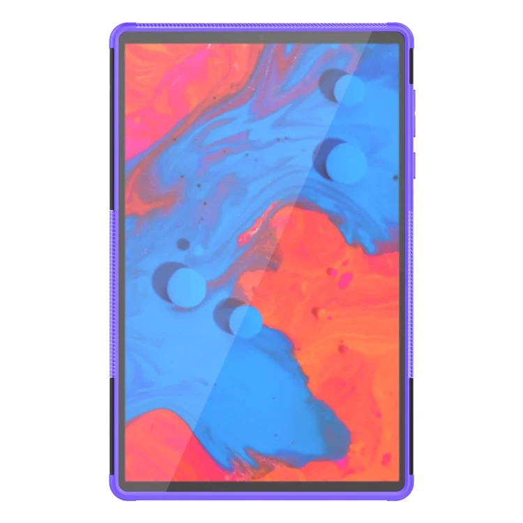 Housse de protection PC + TPU résistante aux rayures et à l'épreuve des chocs avec support intégré pour tablette Lenovo Tab K10 - Violet