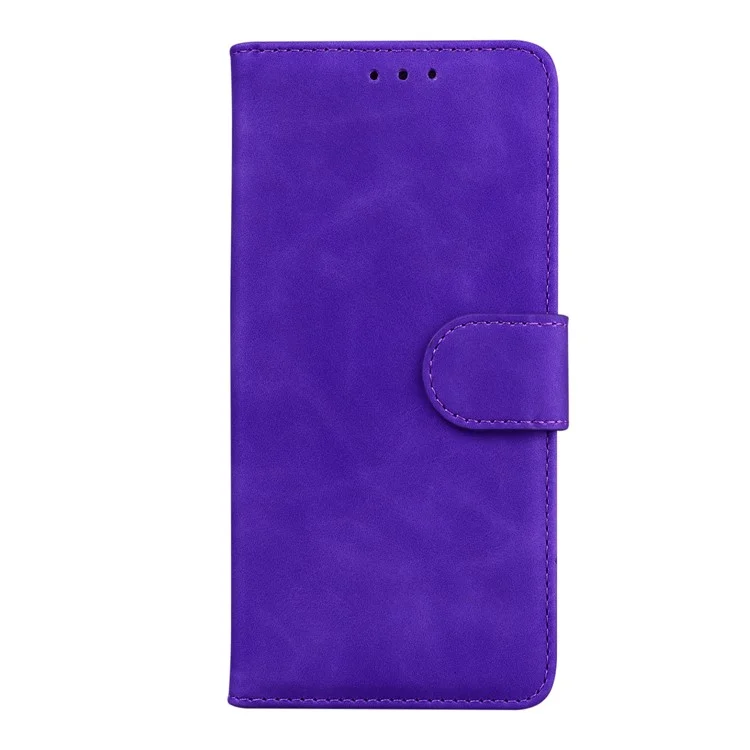 Kratzfeste TPU+PU Leder Hülle Magnetische Mobiltelefonhülle Wallet Wallet Cover Mit Ständer Für Motorola Moto G51 5G - Violett
