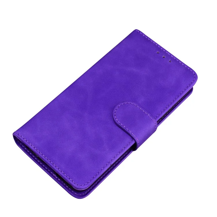 Kratzfeste TPU+PU Leder Hülle Magnetische Mobiltelefonhülle Wallet Wallet Cover Mit Ständer Für Motorola Moto G51 5G - Violett