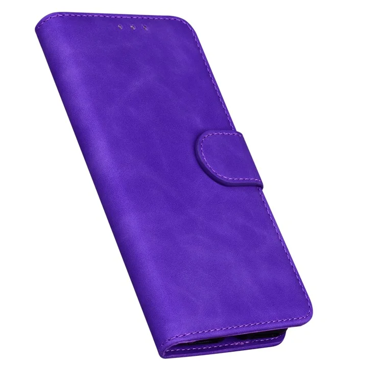 Kratzfeste TPU+PU Leder Hülle Magnetische Mobiltelefonhülle Wallet Wallet Cover Mit Ständer Für Motorola Moto G51 5G - Violett