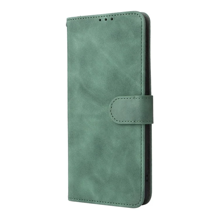 Skin-touch-feeling Mobile Hülle PU Leder + TPU Dual Schutzabdeckung Mit Stand Und Brieftasche Für Motorola Moto G51 5g - Grün