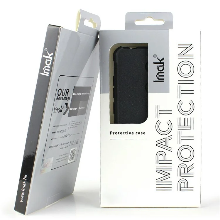 Funda de móvil a prueba de caídas y golpes IMAK de TPU suave con protector de pantalla para Motorola Moto G51 5G - Transparente
