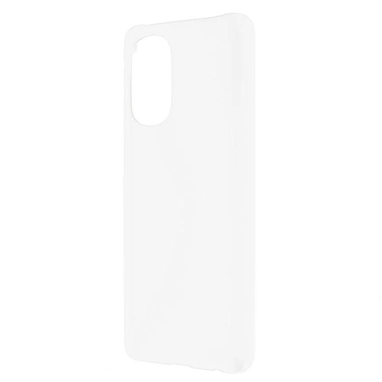 Étui de protection antichute en PC dur caoutchouté pour téléphone portable Motorola Moto G51 5G - Blanc