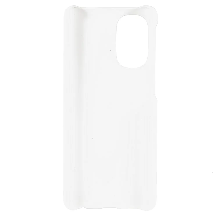 Étui de protection antichute en PC dur caoutchouté pour téléphone portable Motorola Moto G51 5G - Blanc
