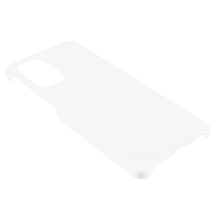 Étui de protection antichute en PC dur caoutchouté pour téléphone portable Motorola Moto G51 5G - Blanc
