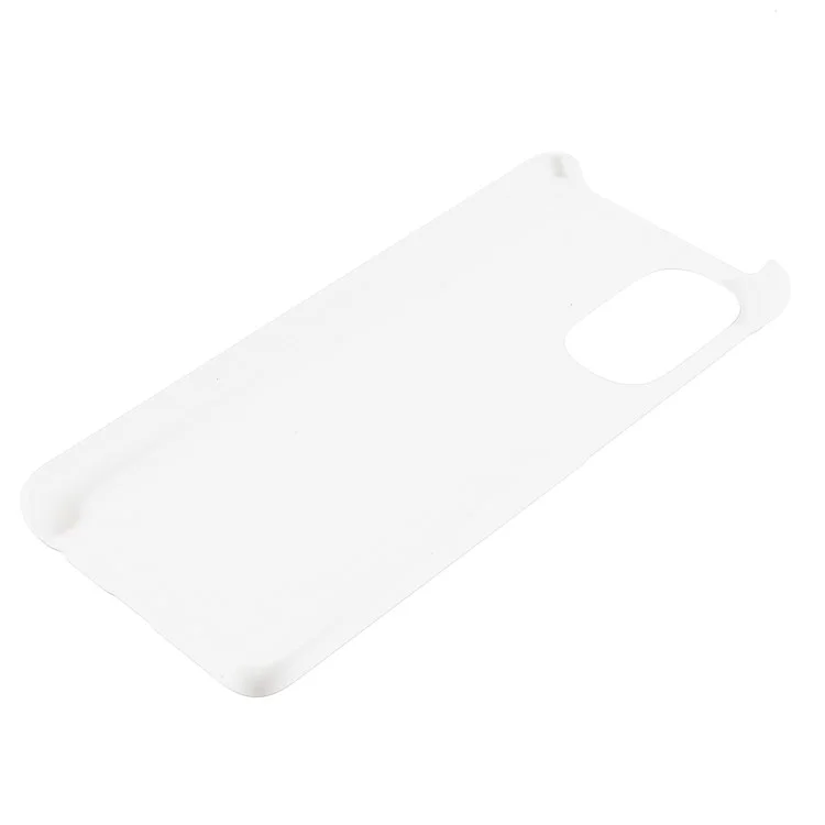 Étui de protection antichute en PC dur caoutchouté pour téléphone portable Motorola Moto G51 5G - Blanc