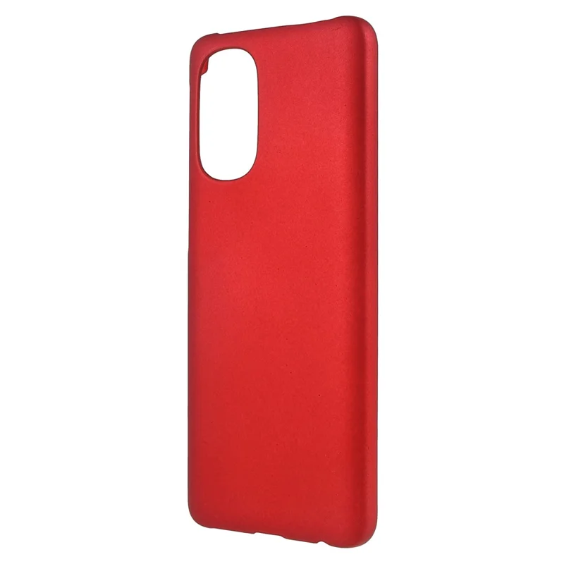 Fall Protection Rubberized Hard PC Mobile Phone Case Cover for Motorola Moto G51 5G - Red