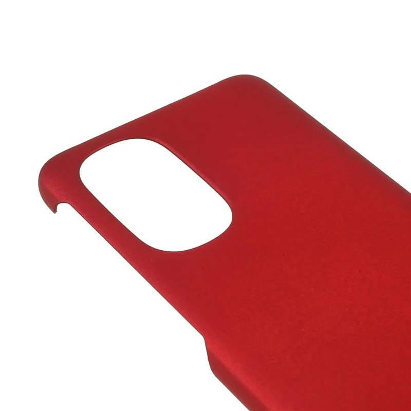 Fall Protection Rubberized Hard PC Mobile Phone Case Cover for Motorola Moto G51 5G - Red