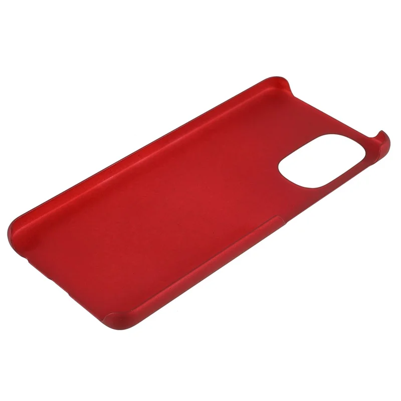 Fall Protection Rubberized Hard PC Mobile Phone Case Cover for Motorola Moto G51 5G - Red