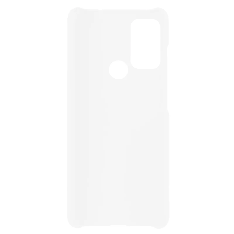 Rubberized Anti-fingerprint Drop-proof Hard PC Phone Case Protective Cover for Motorola Moto G60S - White