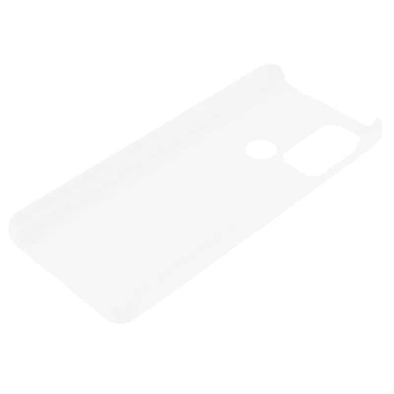 Rubberized Anti-fingerprint Drop-proof Hard PC Phone Case Protective Cover for Motorola Moto G60S - White