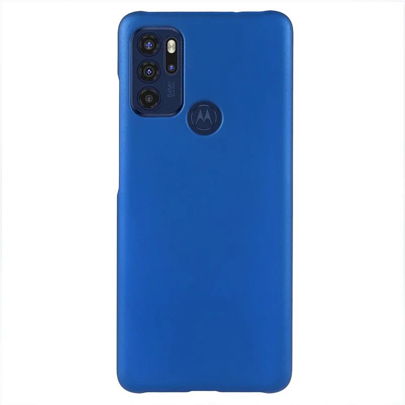 Rubberized Anti-fingerprint Drop-proof Hard PC Phone Case Protective Cover for Motorola Moto G60S - Blue
