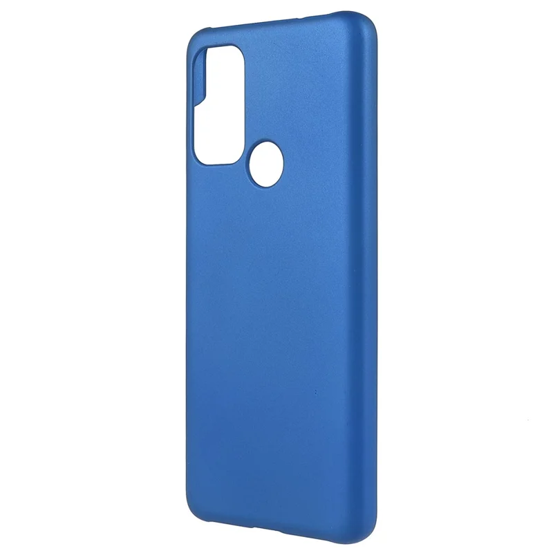 Rubberized Anti-fingerprint Drop-proof Hard PC Phone Case Protective Cover for Motorola Moto G60S - Blue