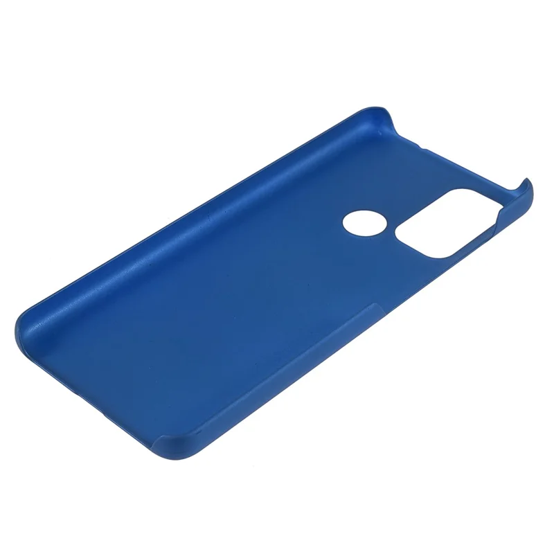 Rubberized Anti-fingerprint Drop-proof Hard PC Phone Case Protective Cover for Motorola Moto G60S - Blue