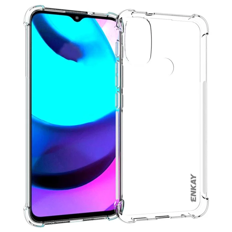 ENKAY HAT PRINCE Protezione laterale antiscivolo Angoli rinforzati Custodia per telefono per Motorola Moto E20/E30/E40 Protezione da caduta Copertura TPU
