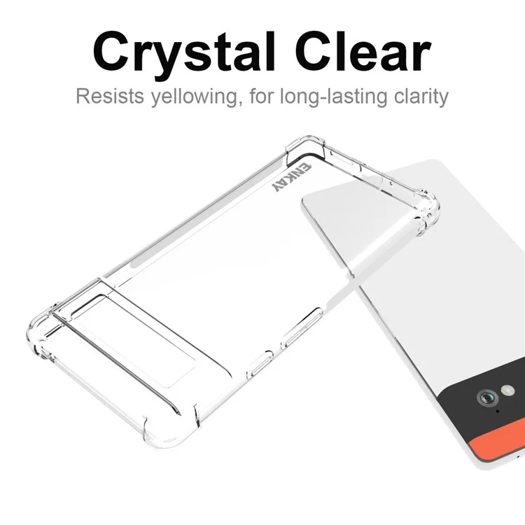 ENKAY HAT PRINCE Enhanced Corner Shockproof Crystal Clear TPU Phone Case Cover with Anti-slip Strip Frame for Motorola Edge 20
